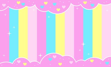 Kalpli, soyut, parlak bir arka plan. Küçük kalpleri olan soyut, şirin bir arka plan. Dekorasyon pankartı, Lol 'un sürpriz bebek stili. Davet kartı şablonu