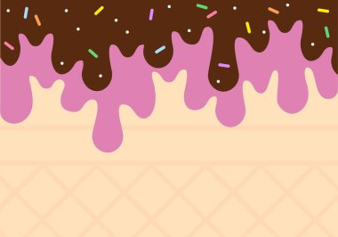 Lezzetli, soyut bir arka plan. Dekorasyon pankartı, Lol 'un sürpriz bebek stili. Davet kartı şablonu. Renkli konfeti serpiştirme desenli duvar kağıdı