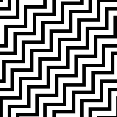 Soyut, dikişsiz, siyah beyaz desenli. Düzenli kumaş zig-zag siyah beyaz arkaplan. Modern tasarım