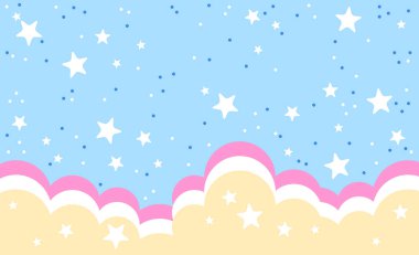Yıldızlı soyut ışık pastel arka planı. Küçük yıldızlı soyut şirin bir arka plan. Dekorasyon pankartı, Lol 'un sürpriz bebek stili. Davet kartı şablonu