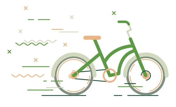 Εικονίδιο Ποδηλάτων Στυλ Εγκεφαλικό Επεισόδιο Εικονίδιο Ποδηλάτων Ποδήλατο Λευκό Φόντο Διανυσματικά Γραφικά