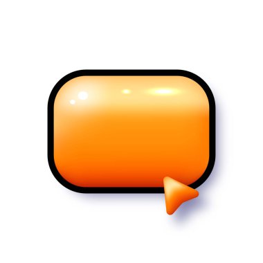 Soyut Sohbet Mesajı simgesi. Sosyal iletişim konsepti. Sohbet İleti simgesi tasarımı. Konuşma balonu teklif et. Üç boyutlu konuşma balonu pankartı. Konuşma balonu indirimi afişi. Metin kutusu balonu
