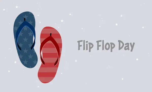 Flip Flop Day Sfondo Estivo Con Infradito Vettoriale Stock