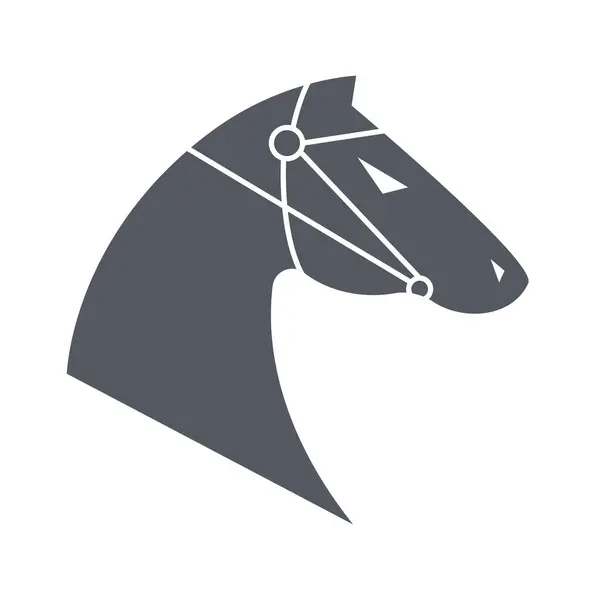 Κεφάλι Αλόγου Κομψό Άλογο Βασιλικός Επιβήτορας Σχέδιο Σύμβολο Στάβλοι Των Εικονογράφηση Αρχείου
