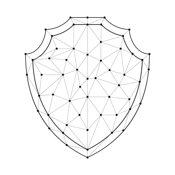 Vector Shield Icon Symbol Security Power Protection Badge Shape Shield lizenzfreie Stockillustrationen