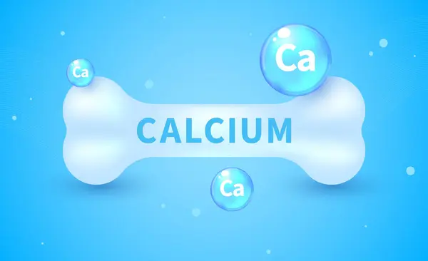 White Bone Calcium Realistic Bone Calcium Calcium Mineral Sign Glossy Stockillustratie