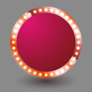 Retro ışık afiş vektör çizim parlayan