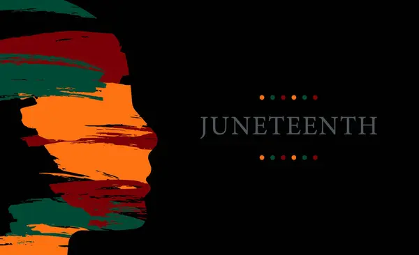 朱尼提自由或解放日 6月19日非裔美国人的历史 非洲颜色 免版税图库矢量图片
