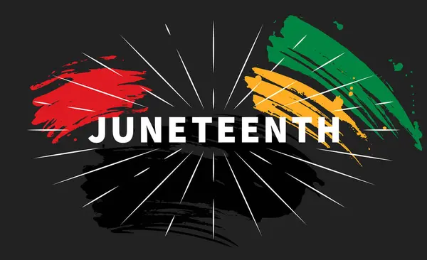 朱尼提自由或解放日 6月19日非裔美国人的历史 非洲颜色 免版税图库矢量图片