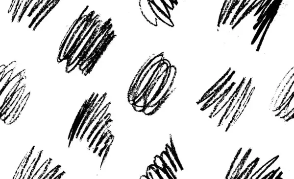 Бесшовный Черно Белый Векторный Фон Рисунок Графический Отпечаток Векторные Мазки Лицензионные Стоковые Векторы