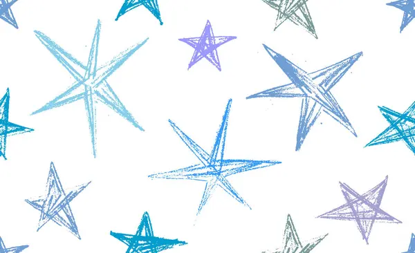 Χειροποίητο Μοτίβο Χωρίς Ραφή Αστέρια Σχεδιασμός Φόντου Αστεριού Εικονογράφηση Αρχείου
