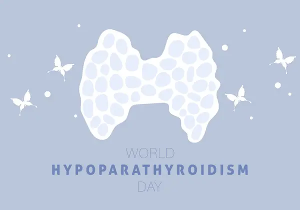世界ポパラ症候群の日 ヘルスケアイベント パラドロイド腺と蝶 治療と予防について 医学と健康に関するコンセプト ロイヤリティフリーのストックイラスト