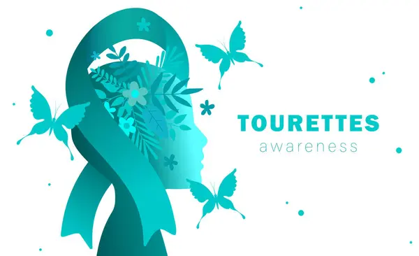 Tourettes Awareness Day Medizin Und Gesundheitskonzept Des Tourette Syndroms Neurologische Stockvektor