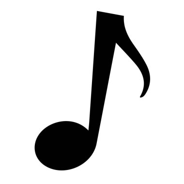 Müzik notası. Müzikal ses vektörü illüstrasyonu