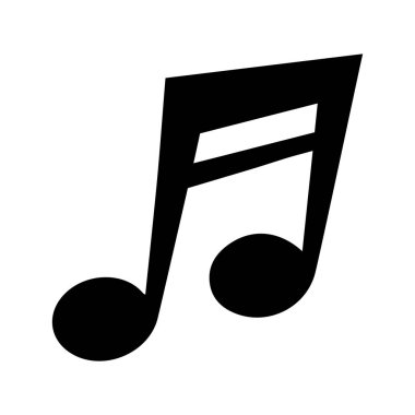 Müzik notası. Müzikal ses vektörü illüstrasyonu