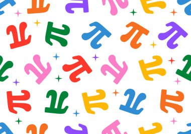 Pi Günü tatili için kusursuz desen. Matematik dokusu arka planı. Matematik tasarımı