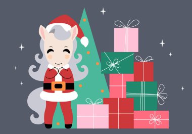 Ay yeni yılı, Çin yeni yılı 2026, At yılı. Noel Baba Şapkalı Noel Atı Başı