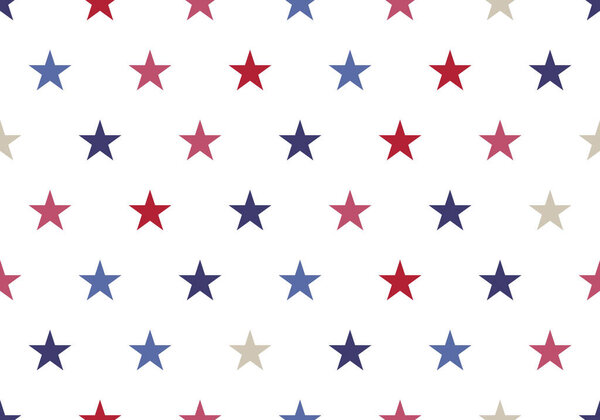 Seamless pattern with stars. USA American Stars Background Pattern. Star shape US holiday American US patriotic background pattern
