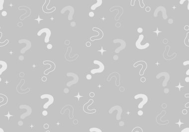 Soru işaretleri kusursuz desen. Güzel soyut bir arka plan. Müşteri hizmetleri, sunum, konuşma, iletişim. Soru dokusu