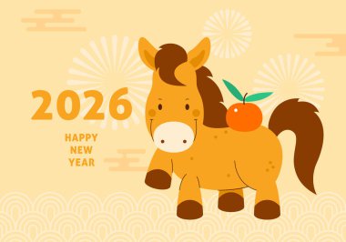 Mutlu Çin Yeni Yılı 2026. At, 2026 Çin Yeni Yılı 'nın bir sembolüdür. At Heykeli