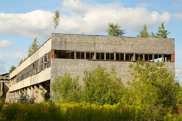 Ruinen Einer Verschmutzten Industriefabrik Verlassener Ort — Stockfoto
