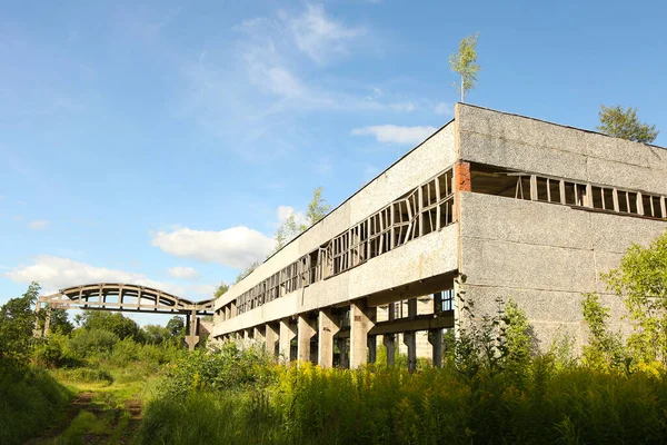 Ruinen Einer Verschmutzten Industriefabrik Verlassener Ort — Stockfoto