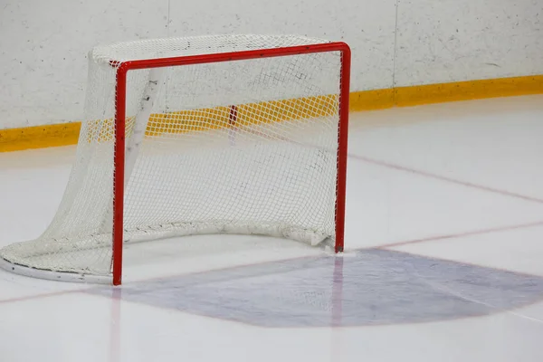 Prázdný Hokejový Gól Ledárně — Stock fotografie