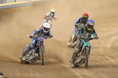 DAUGAVPILS, LATVIA - 10 Eylül 2023 Letonya Açık Yarış Pisti Şampiyonası. Irkın bölümleri