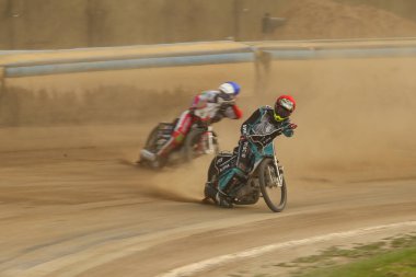 DAUGAVPILS, LATVIA - 10 Eylül 2023 Letonya Açık Yarış Pisti Şampiyonası. Irkın bölümleri