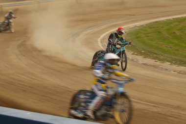 DAUGAVPILS, LATVIA - 10 Eylül 2023 Letonya Açık Yarış Pisti Şampiyonası. Irkın bölümleri