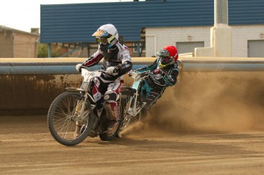 DAUGAVPILS, LATVIA - 10 Eylül 2023 Letonya Açık Yarış Pisti Şampiyonası. Irkın bölümleri