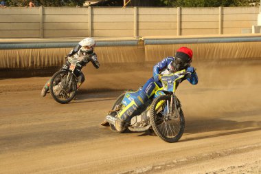 DAUGAVPILS, LATVIA - 10 Eylül 2023 Letonya Açık Yarış Pisti Şampiyonası. Irkın bölümleri