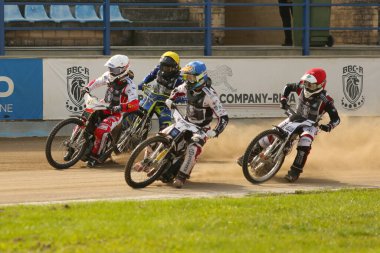 DAUGAVPILS, LATVIA - 10 Eylül 2023 Letonya Açık Yarış Pisti Şampiyonası. Irkın bölümleri