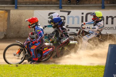 DAUGAVPILS, LATVIA - 10 Eylül 2023 Letonya Açık Yarış Pisti Şampiyonası. Irkın bölümleri