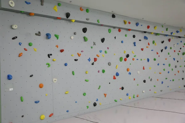 Artificial Sports Climbing Wall Multi Colored Stones Closeup — Stock Photo, Image