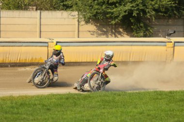 DAUGAVPILS, LATVIA - 7 Eylül 2025 Letonya Açık Şampiyonası. Yarış pisti