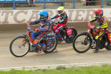 DAUGAVPILS, LATVIA - 7 Eylül 2025 Letonya Açık Şampiyonası. Yarış pisti