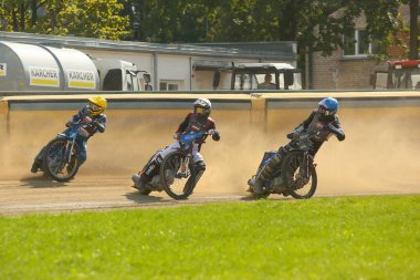 DAUGAVPILS, LATVIA - 7 Eylül 2025 Letonya Açık Şampiyonası. Yarış pisti