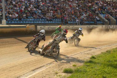 DAUGAVPILS, LATVIA - 7 Eylül 2025 Letonya Açık Şampiyonası. Yarış pisti