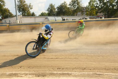 DAUGAVPILS, LATVIA - 7 Eylül 2025 Letonya Açık Şampiyonası. Yarış pisti