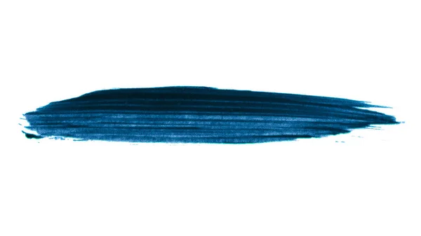 Pinselstrich Blau Auf Weißem Hintergrund — Stockfoto