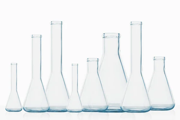 stock image laboratory flasks, glass jars, laboratory, white background