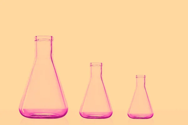 Palloni Laboratorio Vetro Trasparente Chimica Medicina Laboratorio — Foto Stock