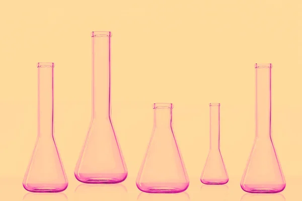 Laborflaschen Transparentes Glas Chemie Medizin Labor — Stockfoto