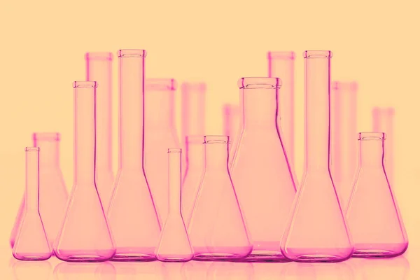 Laborflaschen Transparentes Glas Chemie Medizin Labor — Stockfoto