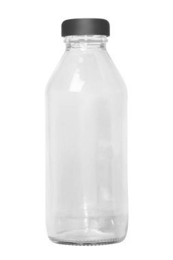 Glass bottle with cap. isolated.