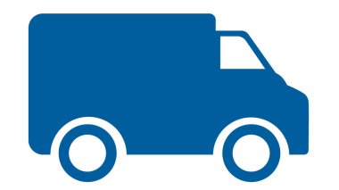 delivery truck icon for transportation apps and websites. Delivery. Blue. Blue truck. Delivery truck.