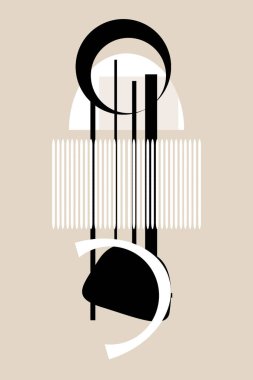 minimalism style geometric pattern poste