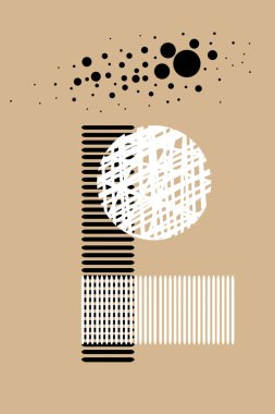 minimalism style geometric pattern poste