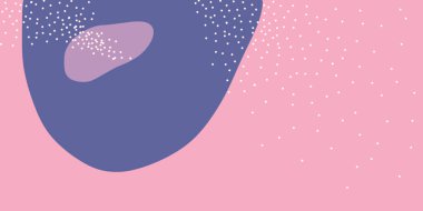 Background with various figures of different colors. Circles, lines, stripes, dots, bumps, ovals, uneven shapes. Blue shades of pink, white.